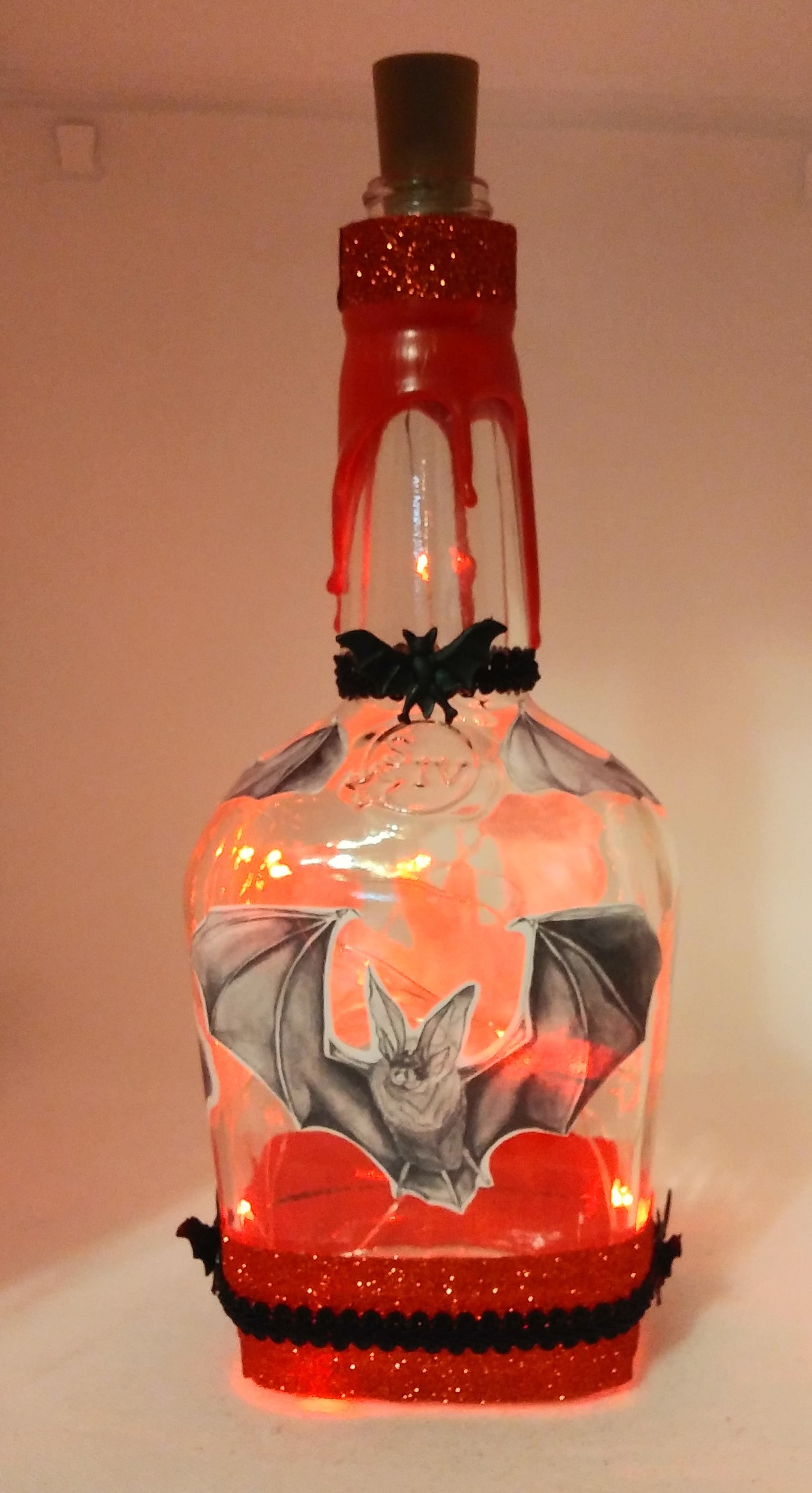 Elora's Bat on Maker's Mark bottle Nightlight