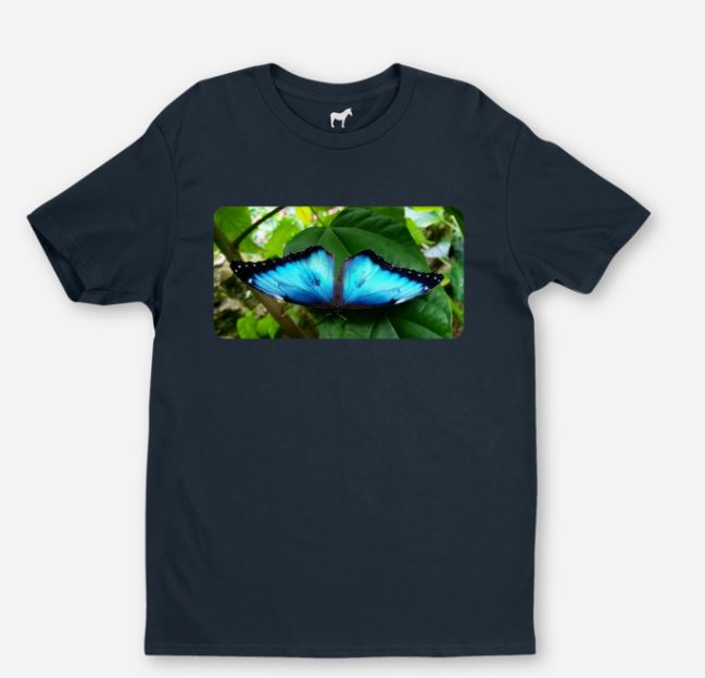 Blue Butterfly navy short sleeve t-shirt