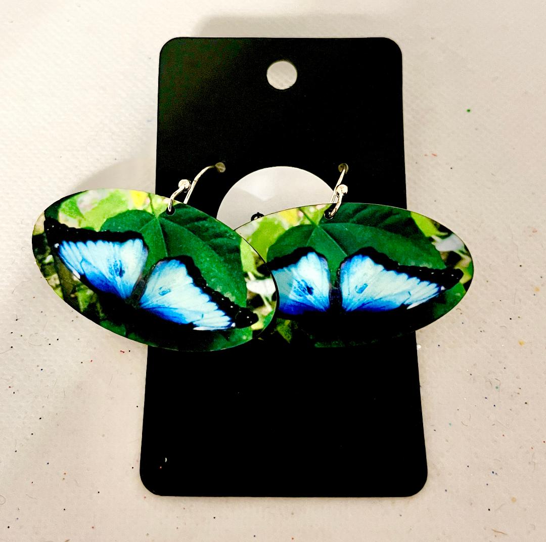 Blue Butterfly Earrings