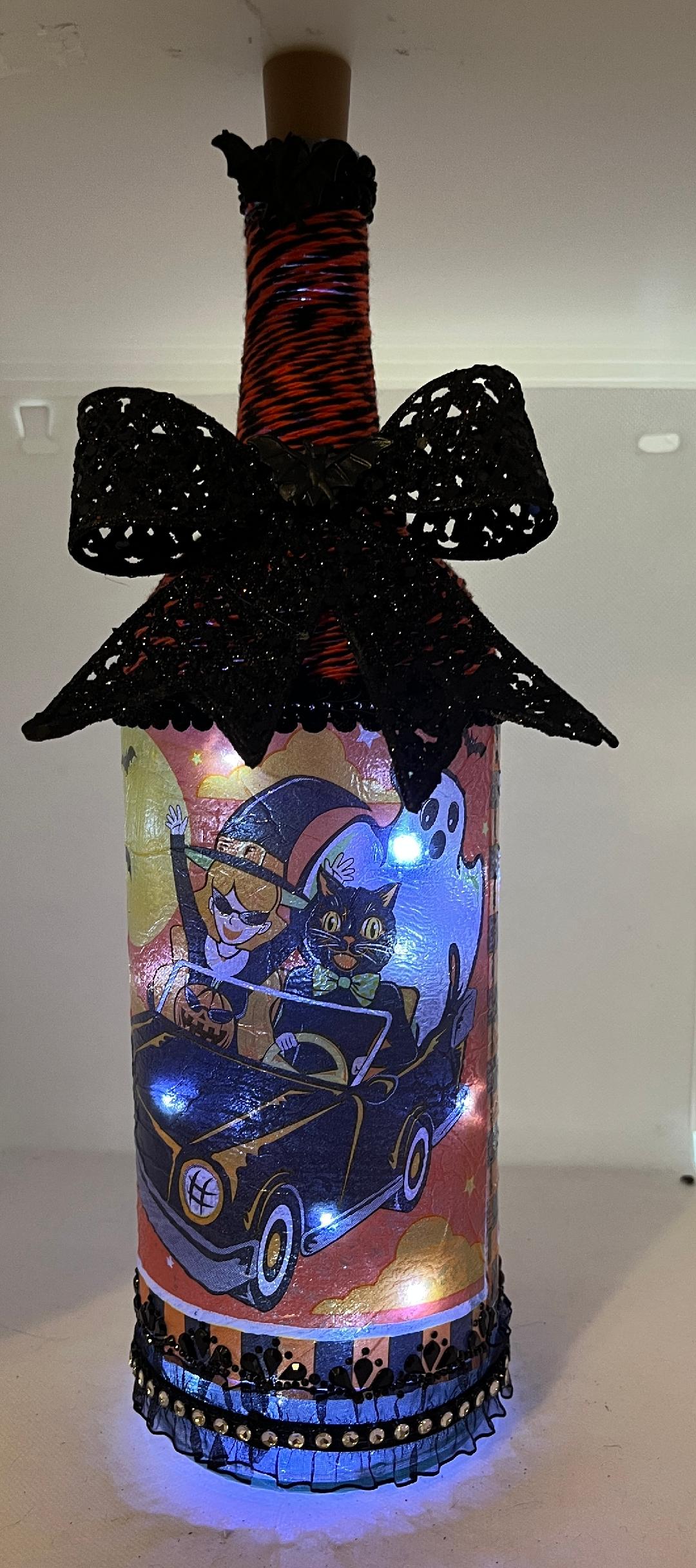 Halloween Witch and Cat Nightlight