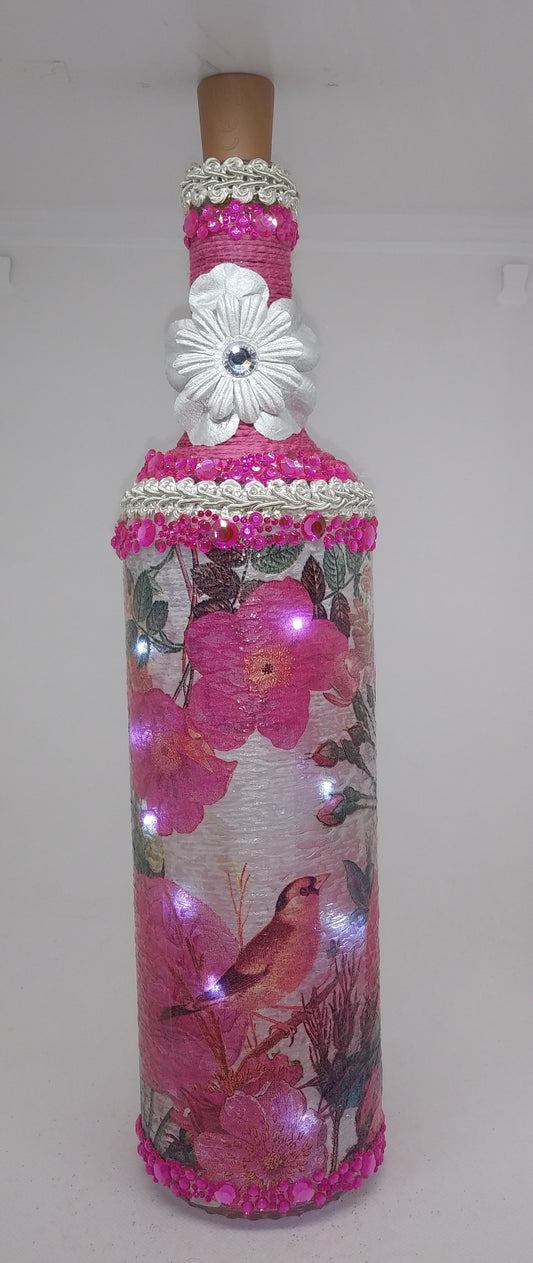 Pink Flowers and Bird Nightlight