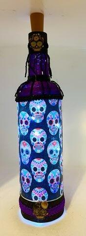 Sugar Skull Black Nightlight