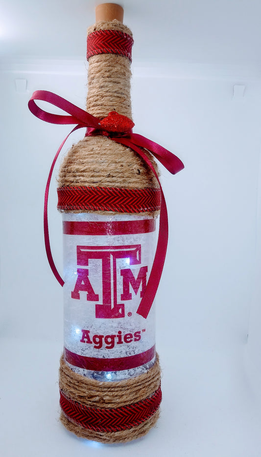 Texas A&M University decoupage Nightlight