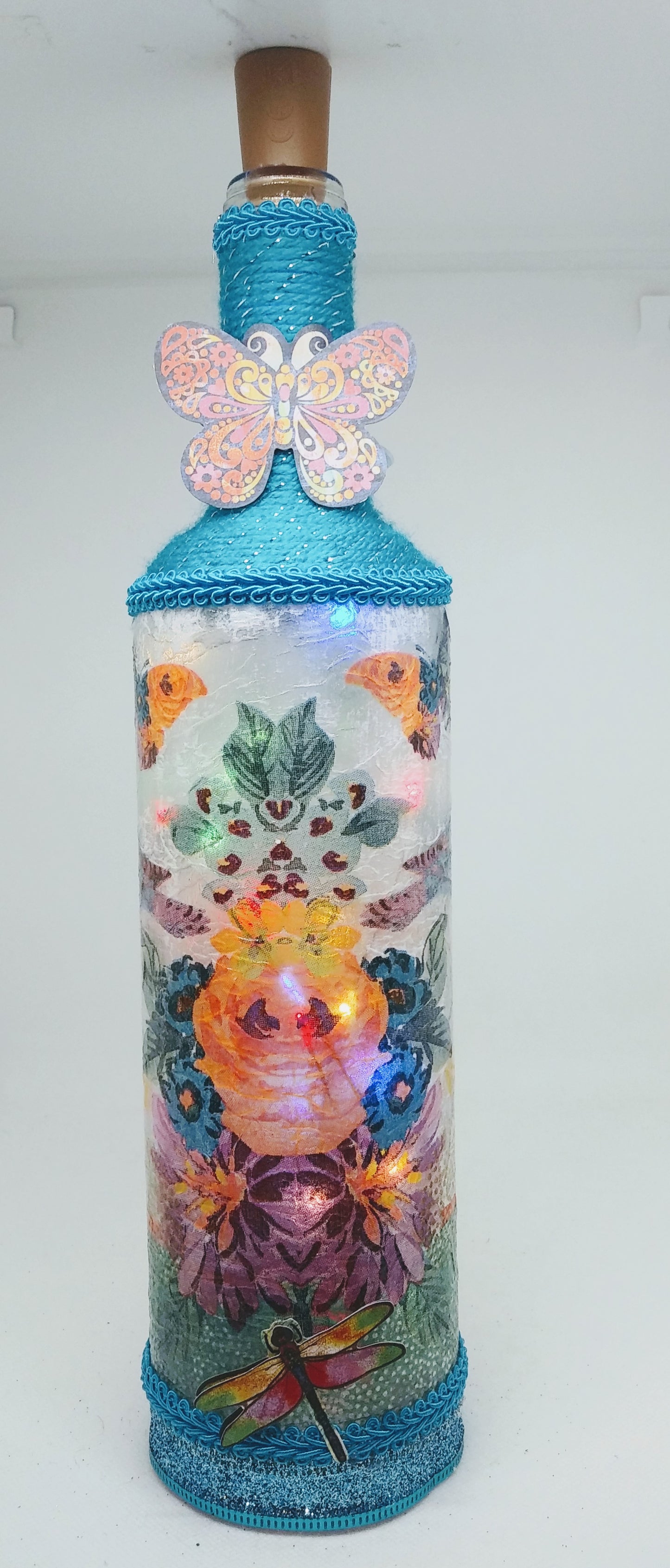 Orange and Teal Butterflies Nightlight