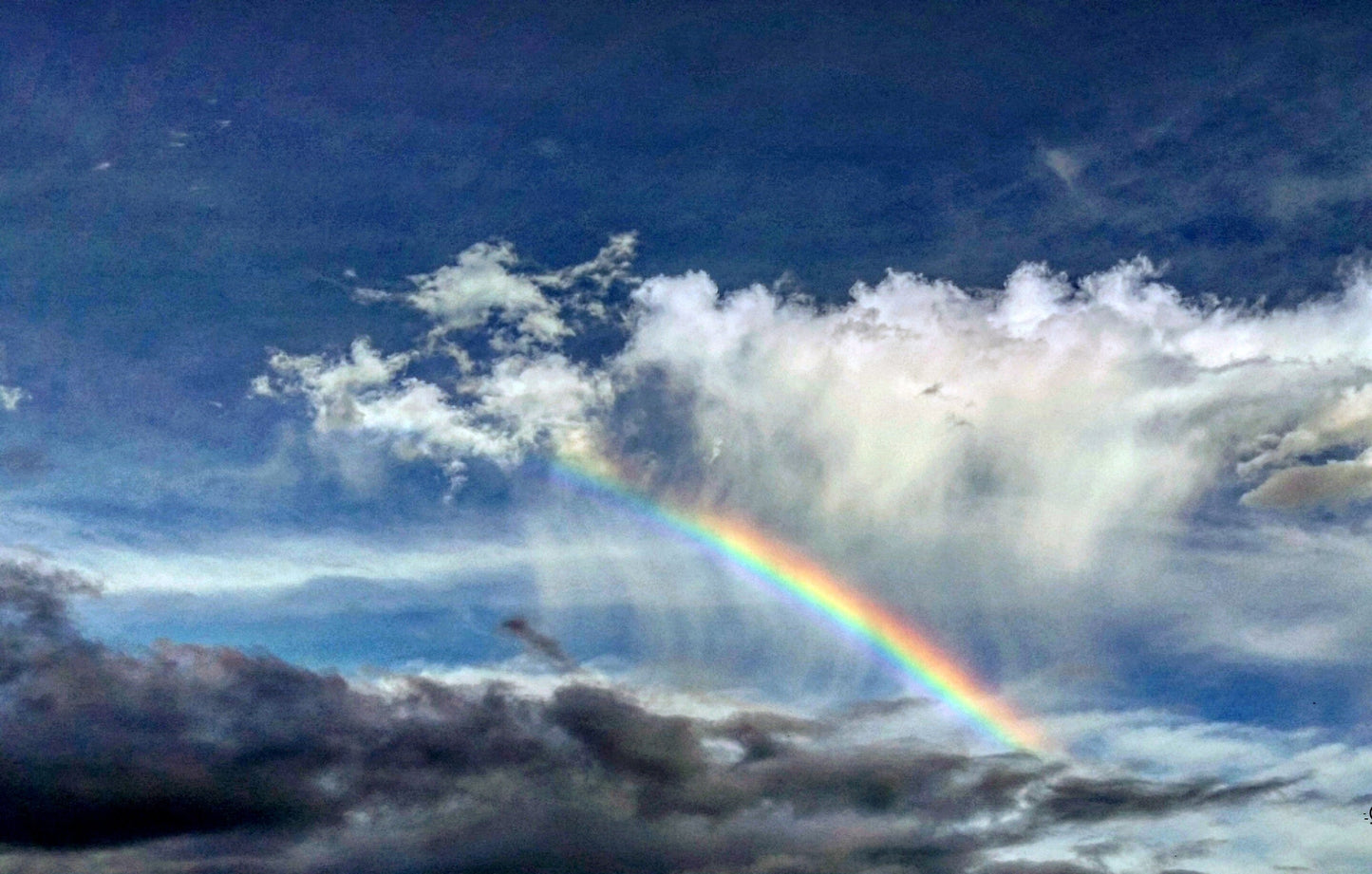 Rainbow Fine Art Photo Print Wall Hanging, Cloudy Sky Art Landscape Print,