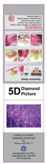 Purple Flowers Diamond Dot Art Kit